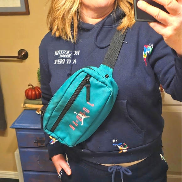 AIR JORDAN Retro Belted Teal Colored Bum Bag/Fanny Pack - Picture 4 of 14
